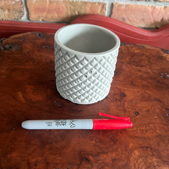 New Handmade Fancy concrete jar with lid minimal classy boho home decor - Picture 10 of 11